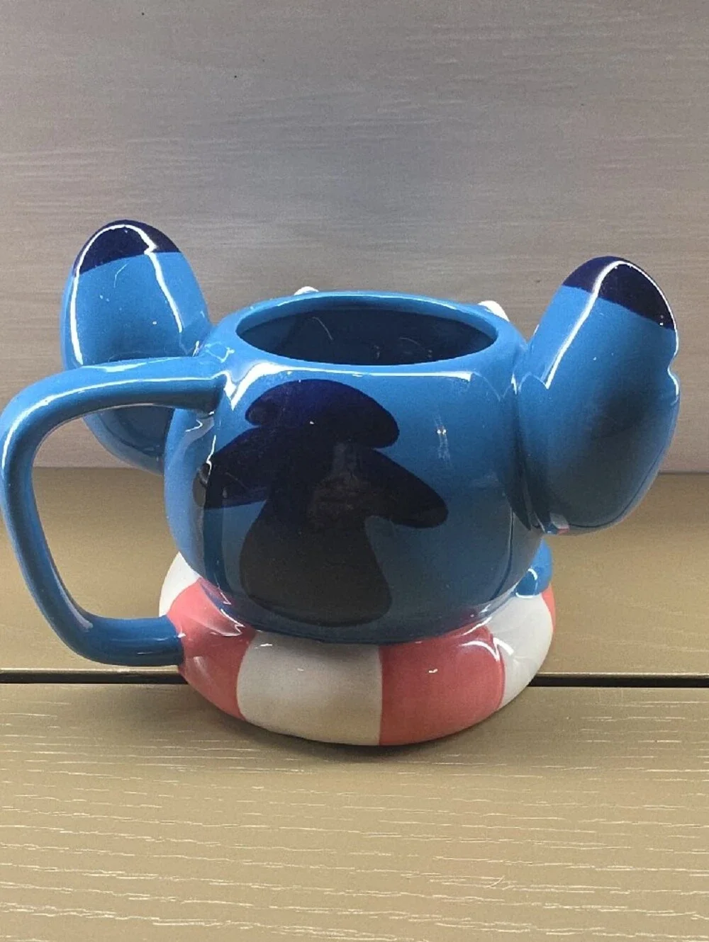 Blue Star-Eyed Ceramic Stitch Mug - Hand Painted